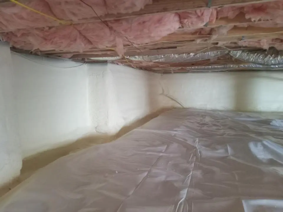 Crawl space encapsulation with closed-cell spray foam for Attic Insulation in Summit View